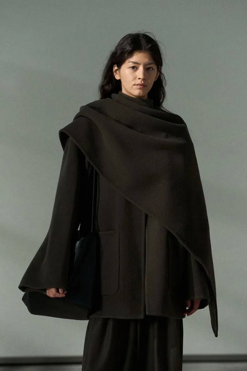 100% wool two-piece scarf and coat | 3 olor