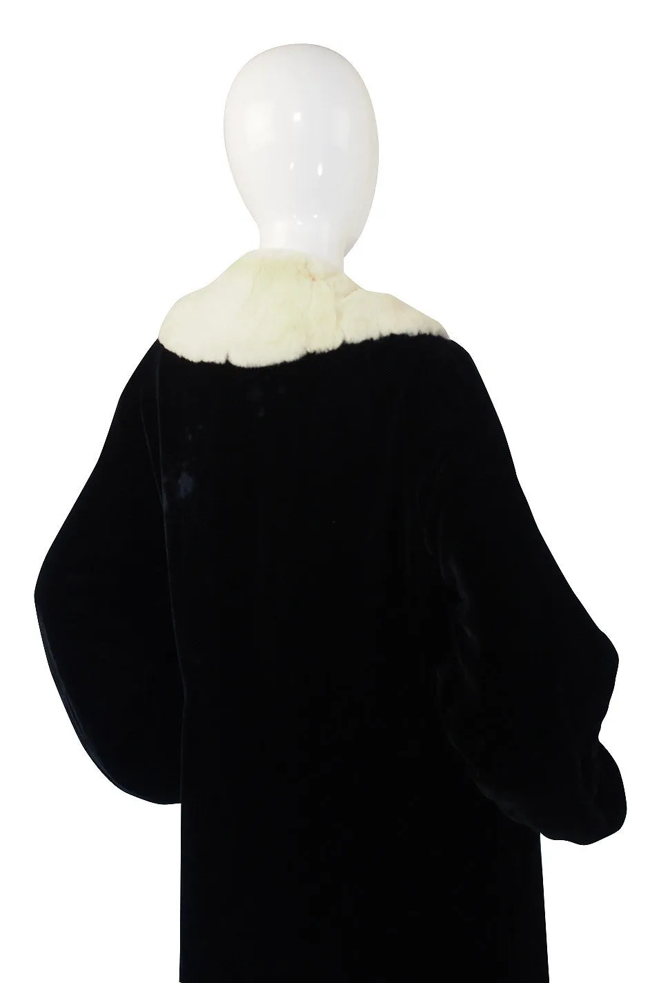 1920s Velvet and Ermine Flapper Coat or Jacket