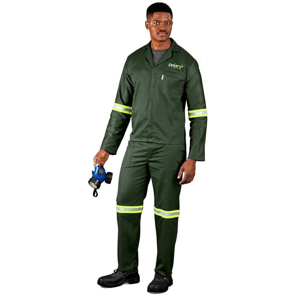 Acid Resistant Polycotton Conti Suit - Reflective Arm, Legs & Back - Yellow Tape