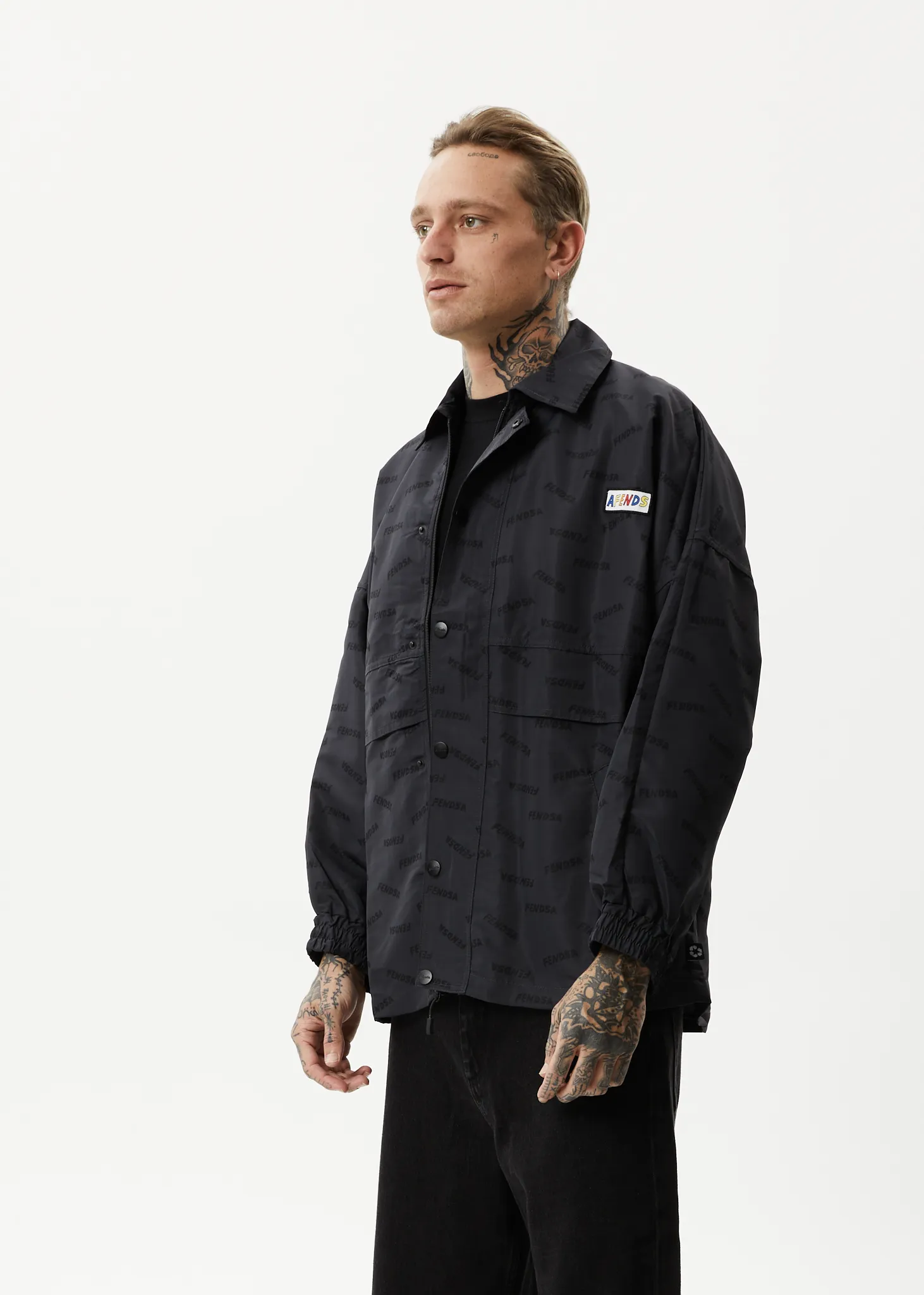 AFENDS Mens Fendsa - Spray Jacket - Charcoal