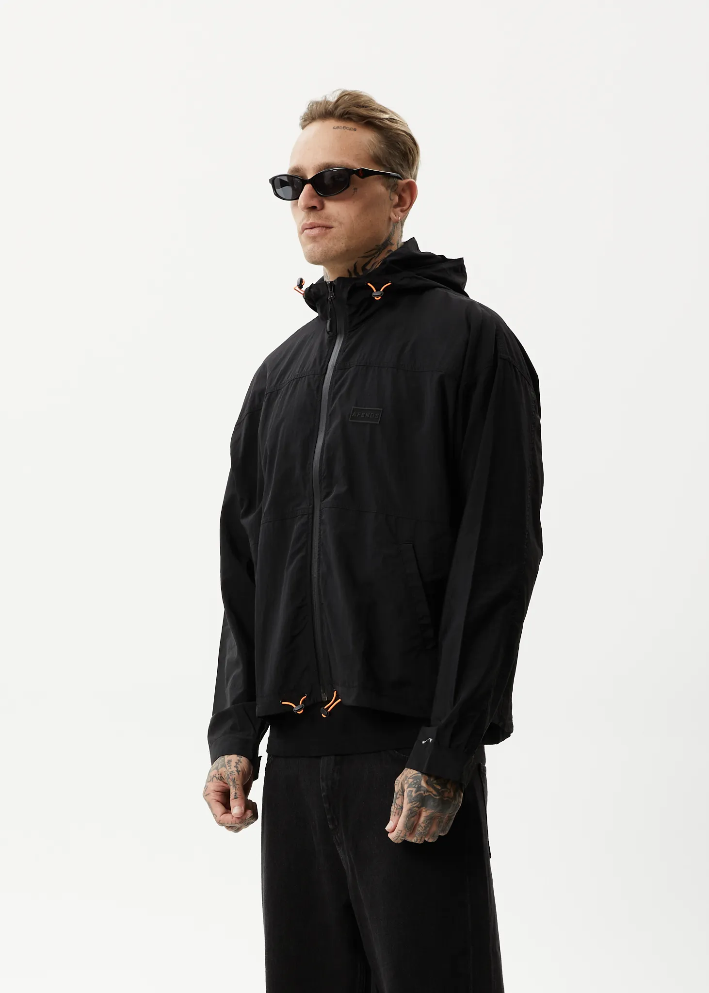 AFENDS Unisex Beam Up - Unisex Spray Jacket - Black