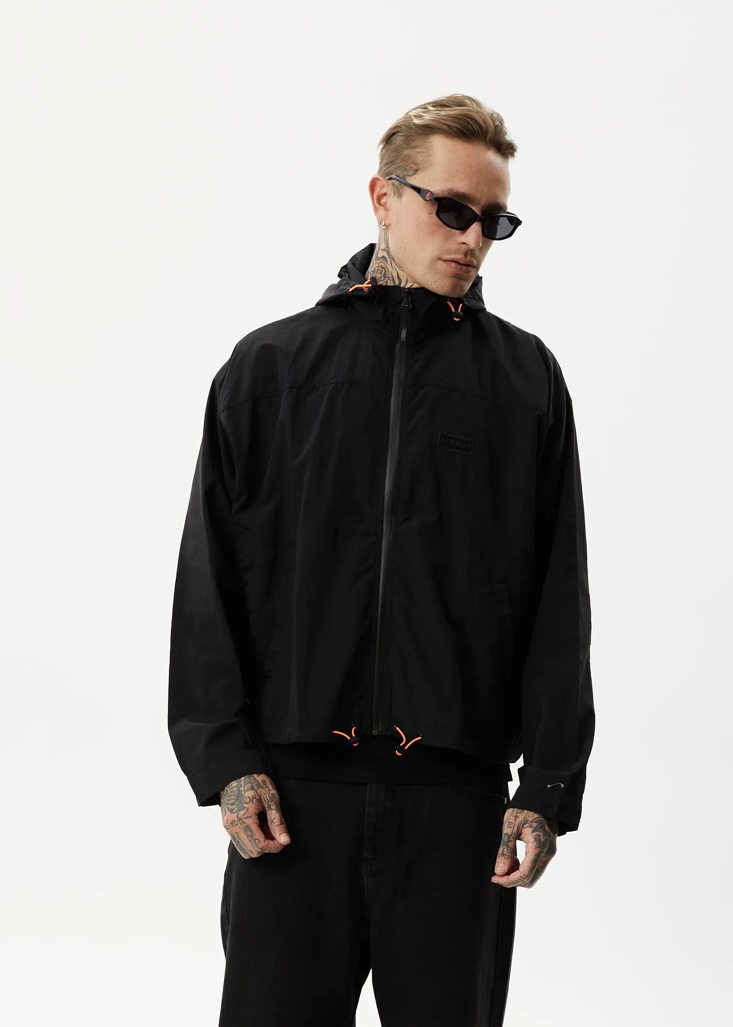 AFENDS Unisex Beam Up - Unisex Spray Jacket - Black