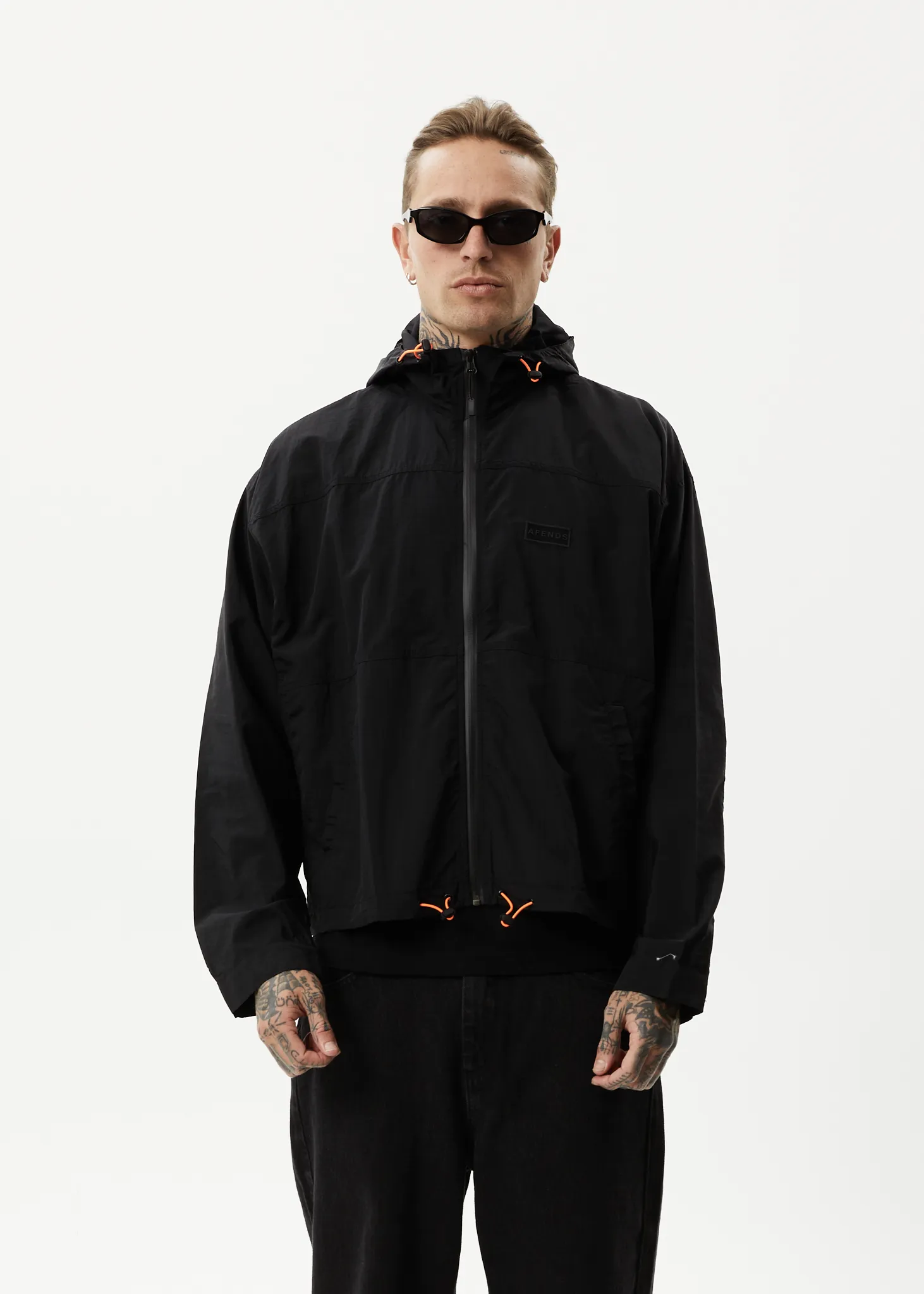 AFENDS Unisex Beam Up - Unisex Spray Jacket - Black