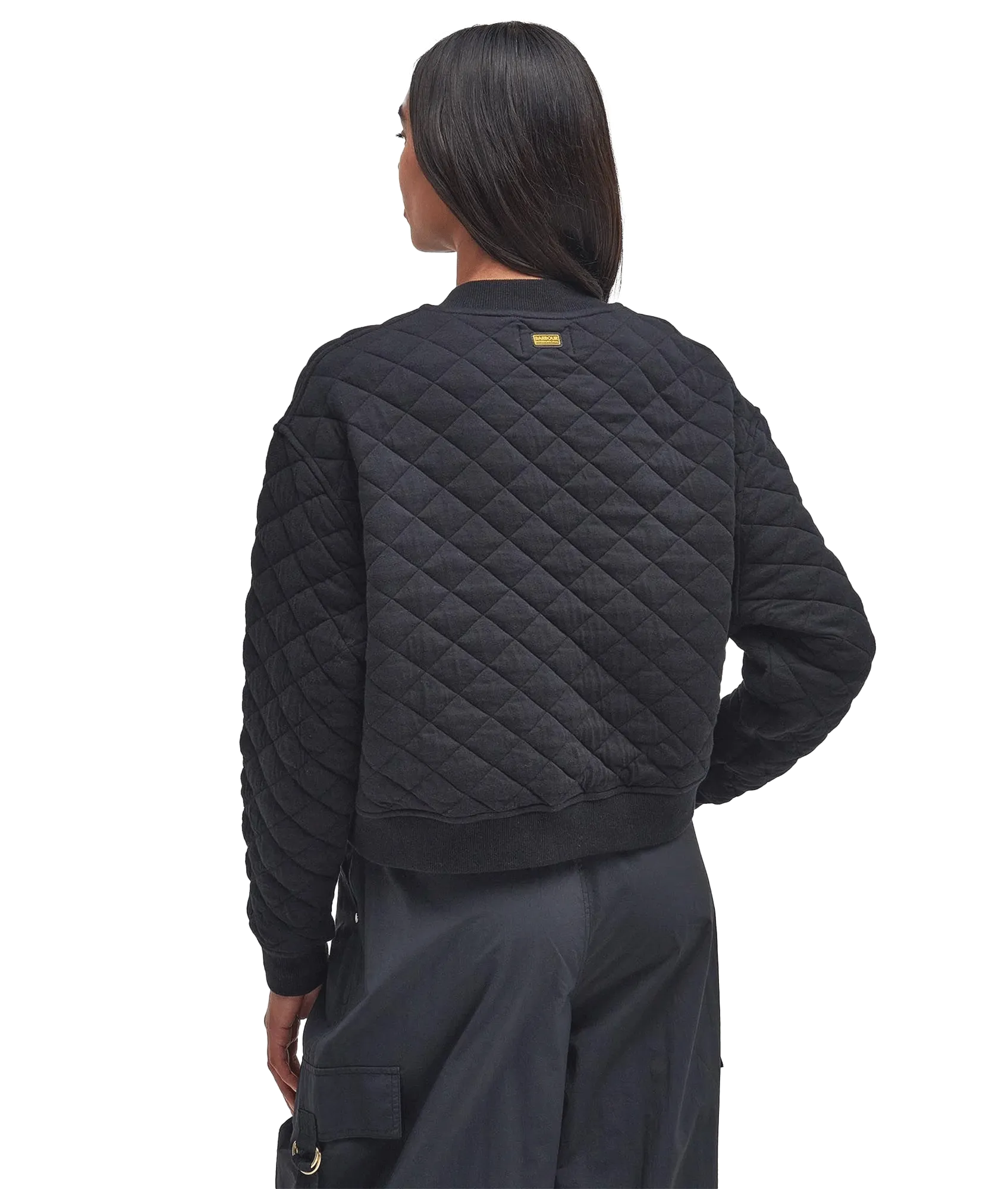 Alicia Quilted Bomber Jacket - Black