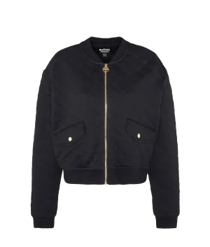 Alicia Quilted Bomber Jacket - Black