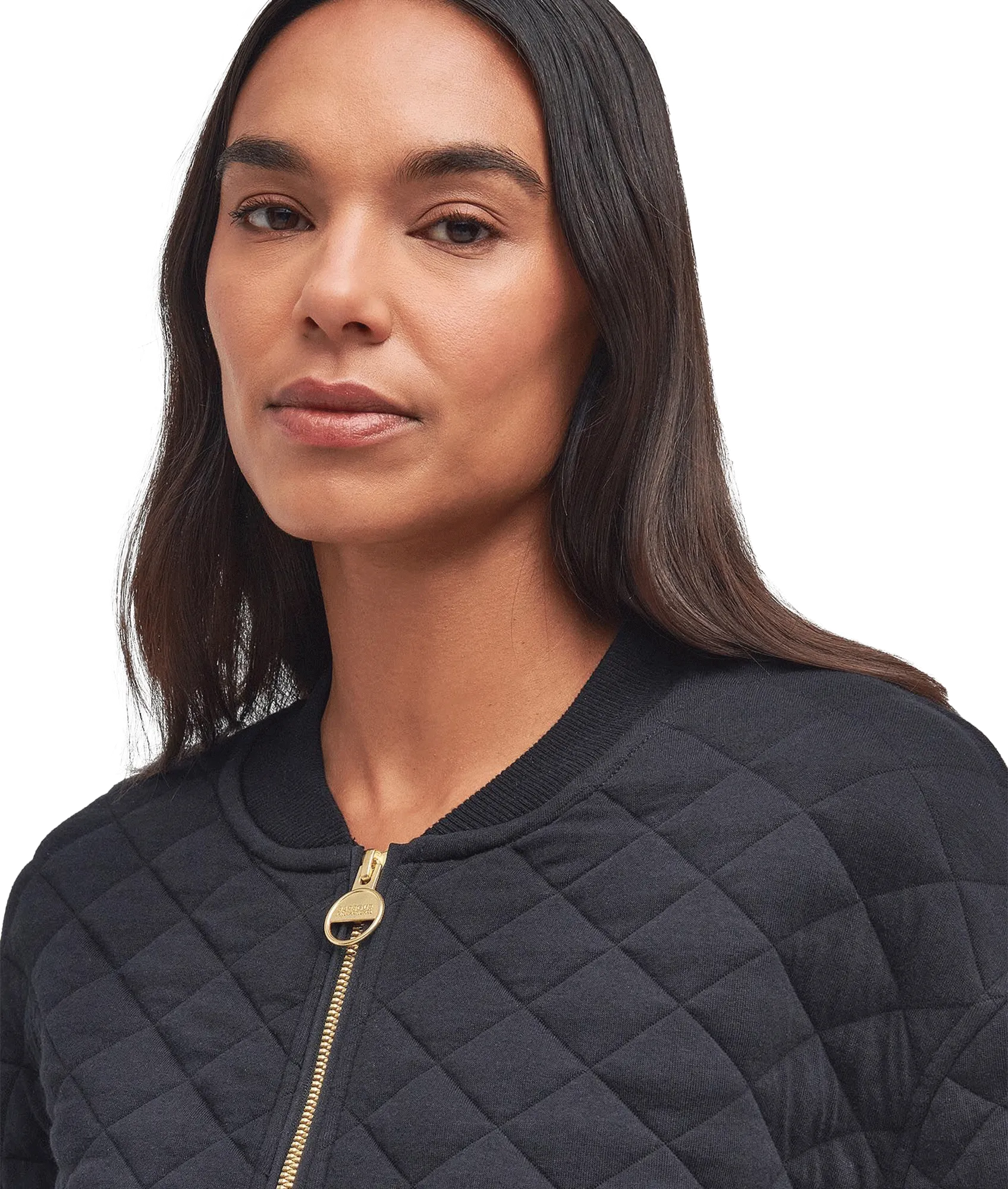 Alicia Quilted Bomber Jacket - Black