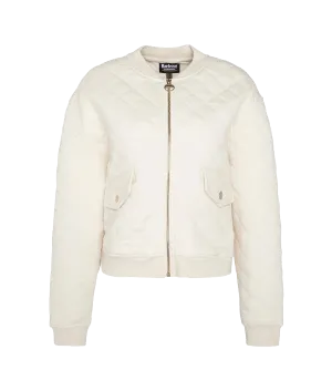 Alicia Quilted Bomber Jacket - Cream