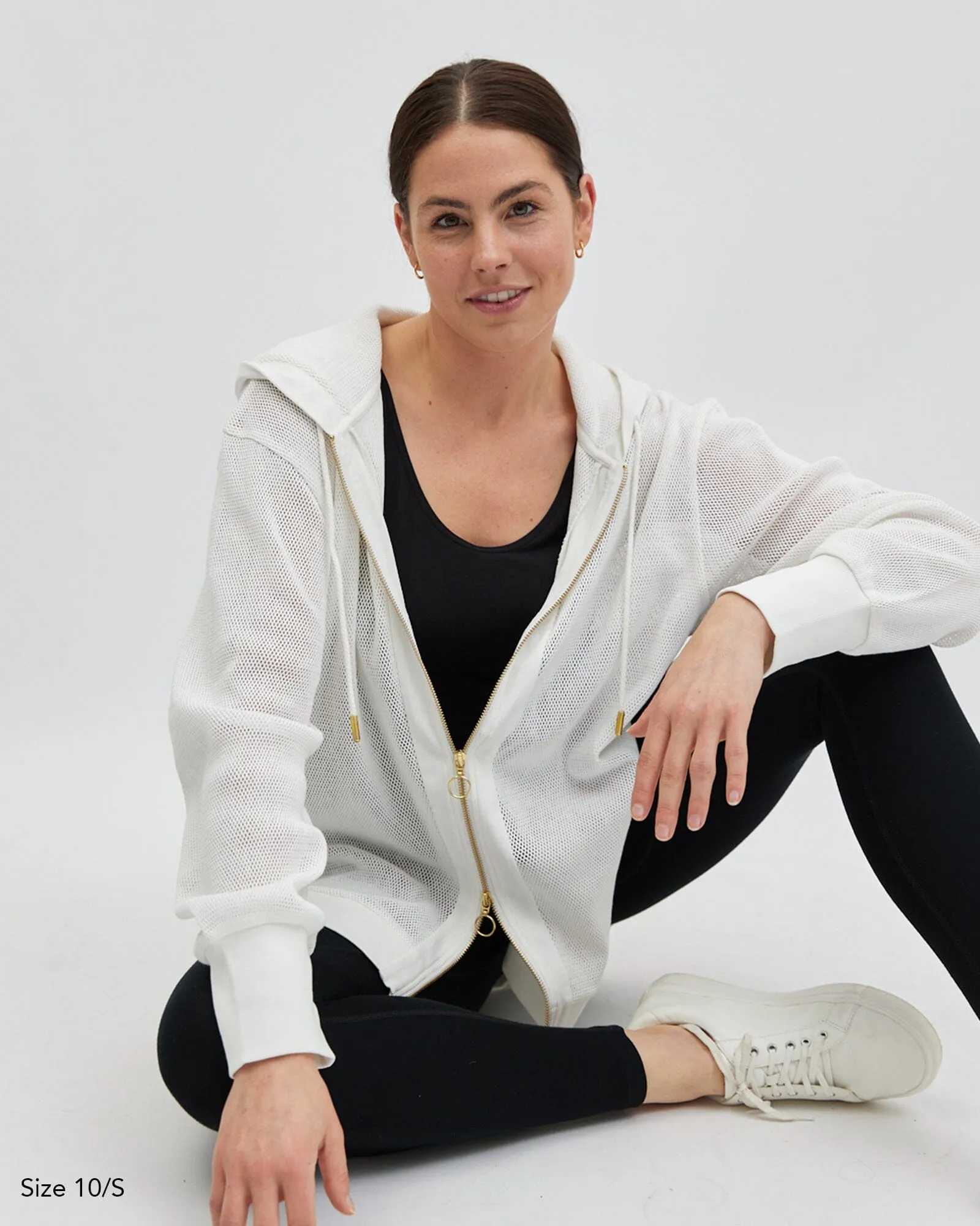 Alora Long Mesh Jacket - White