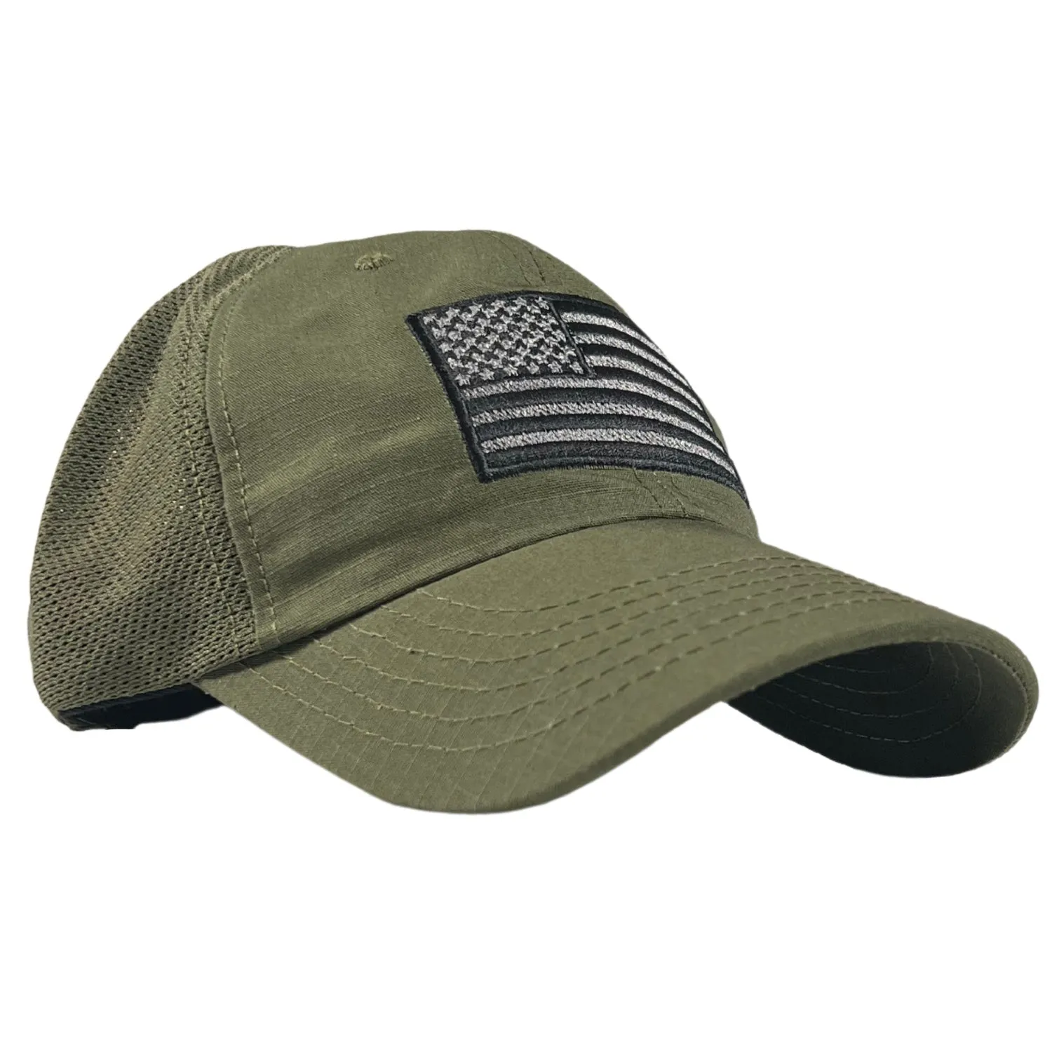 American Flag Ranger Green Mesh Back - RANGE HAT