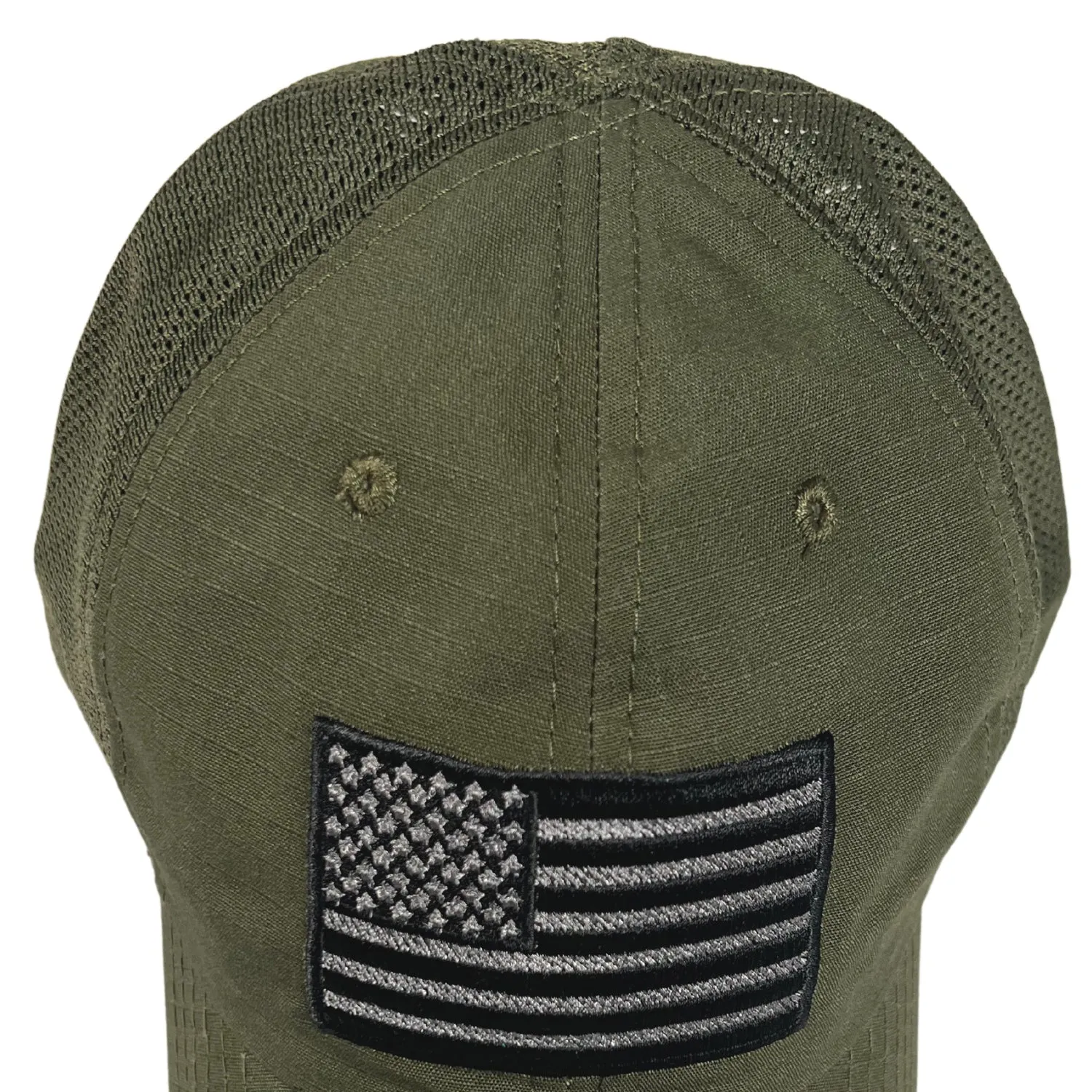 American Flag Ranger Green Mesh Back - RANGE HAT