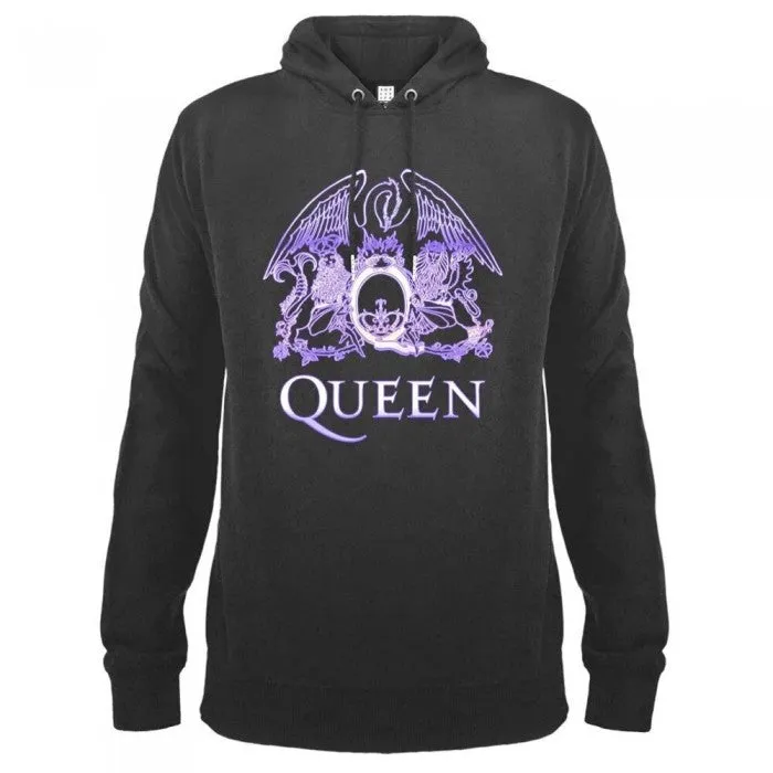 Amplified Unisex Adult Neon Sign Queen Hoodie