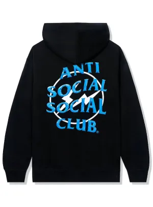 Anti Social Social Club Hoodie - Precious Petals - Black And Blue