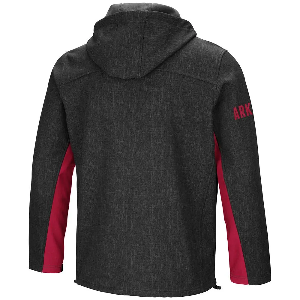 Arkansas Razorbacks Colosseum Gray "Gibbons" Full Zip LS Hooded Jacket