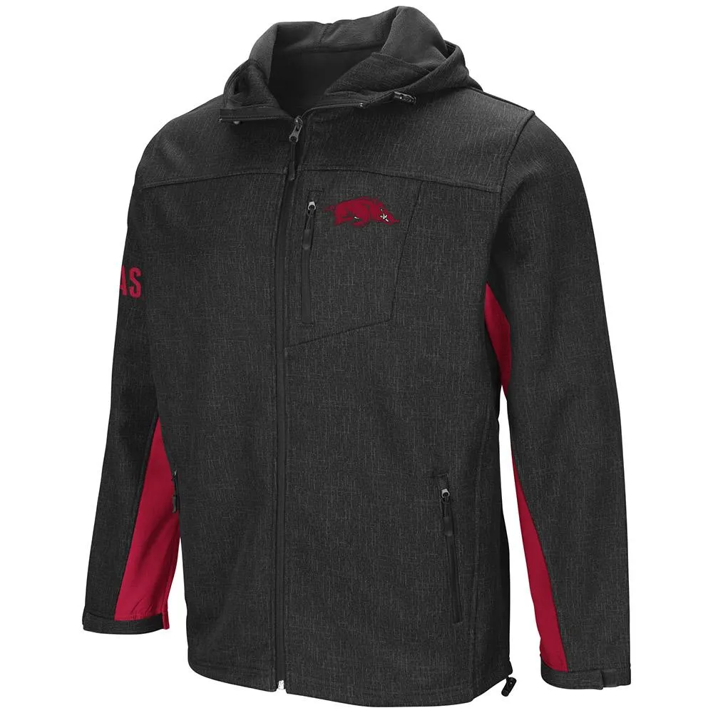 Arkansas Razorbacks Colosseum Gray "Gibbons" Full Zip LS Hooded Jacket