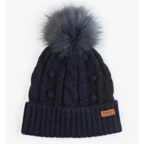 Barbour Harriet Beanie Bobble Hat Navy LHA0482