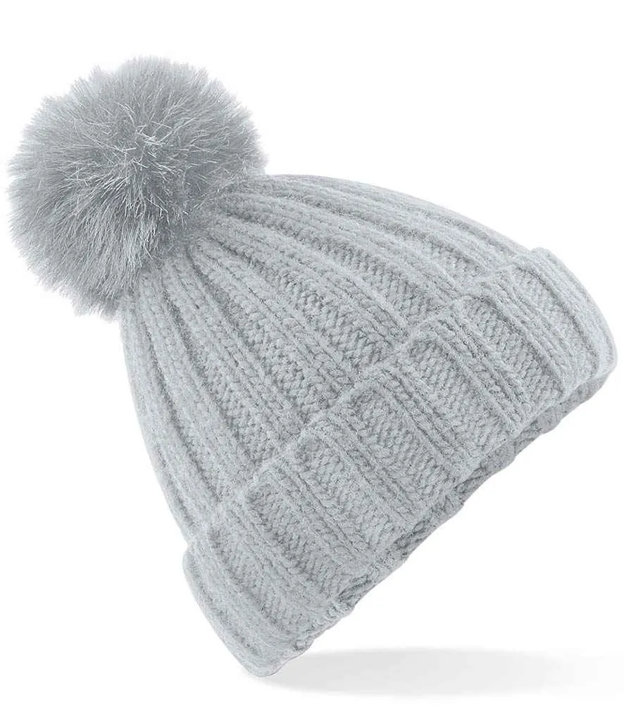 BB413 - Beechfield Verbier Fur Pop Pom Beanie