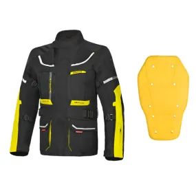 Bela Transformer Men Textile Touring Motorcycle Jacket - Black Yellow