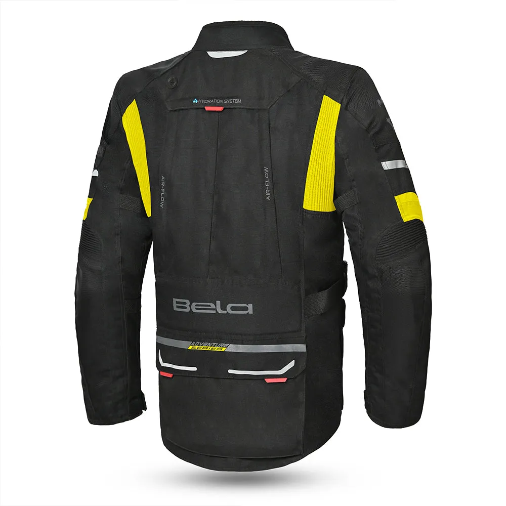 Bela Transformer Men Textile Touring Motorcycle Jacket - Black Yellow