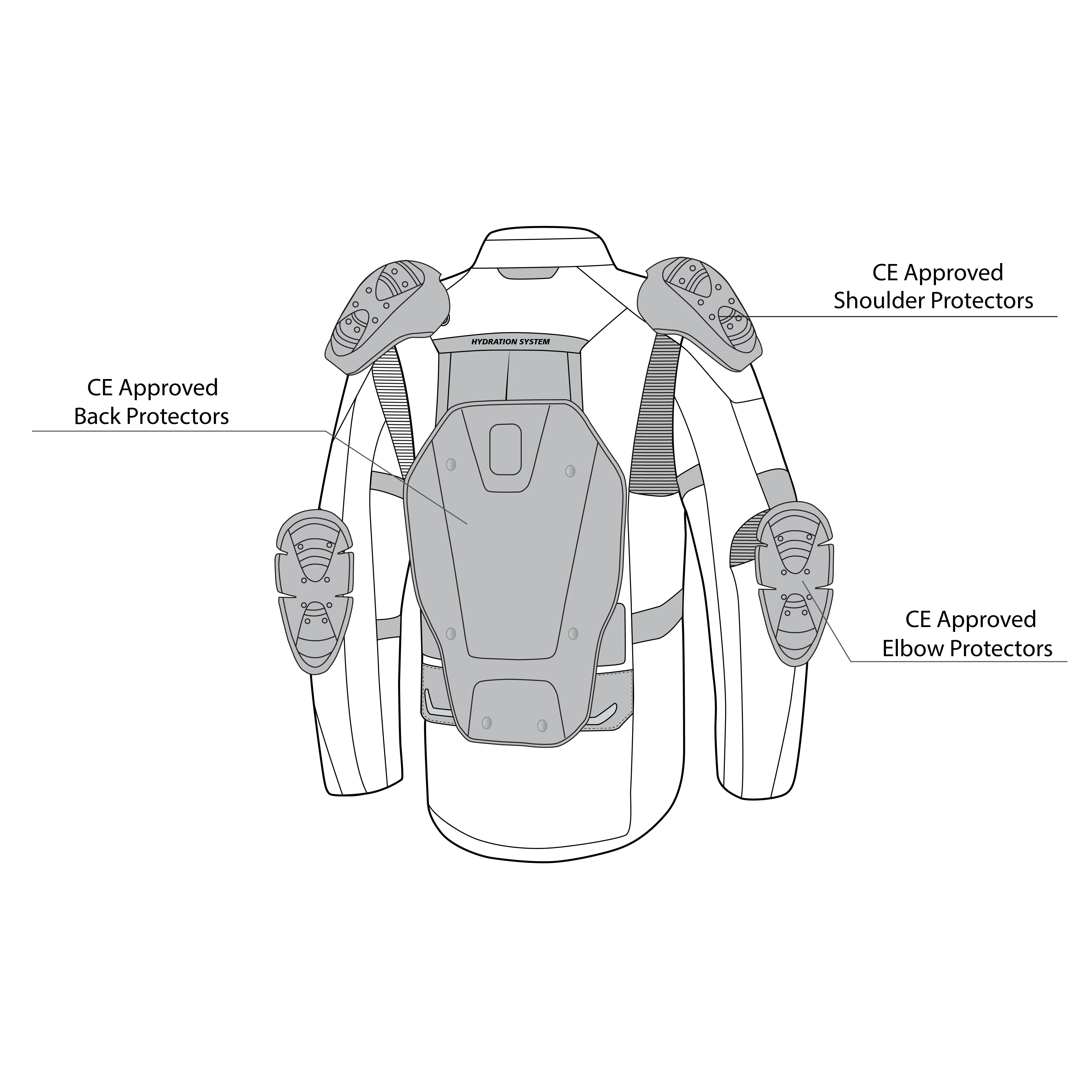 Bela Transformer Motorcycle Touring Jacket White Black Red