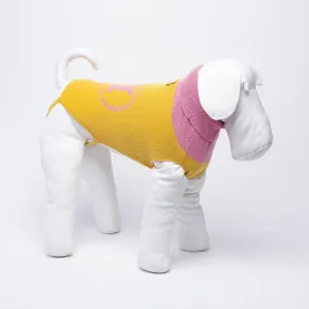 Bespoke Dog Sweater Yellow/Pink Cashmere