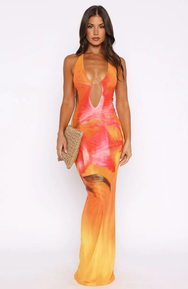 Bets Are Off Maxi Dress Sunset Floral