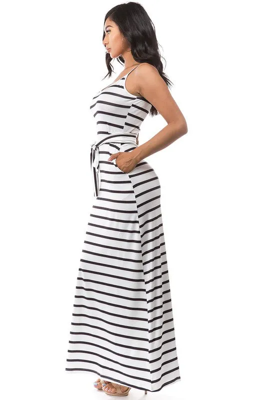 Better Together- Black and White Maxi Dress