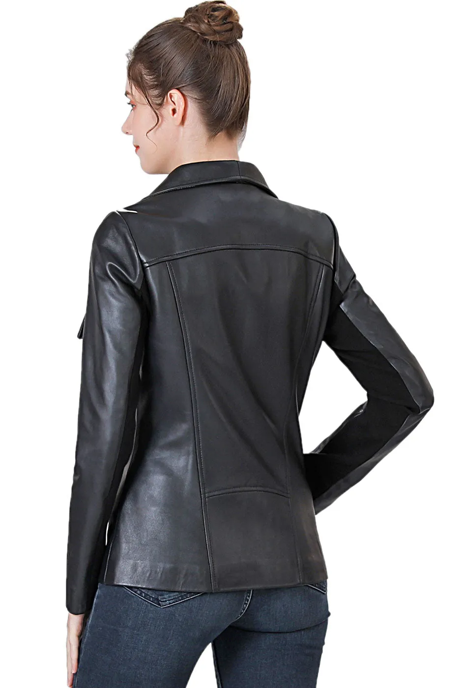 BGSD Women Mara Lambskin Leather Jacket