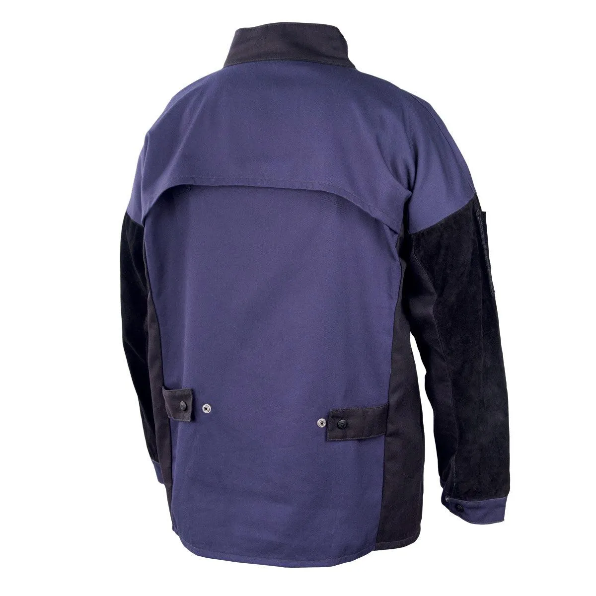 Black Stallion FR Cotton & Cowhide Hybrid Welding Jacket - JH1016-NB