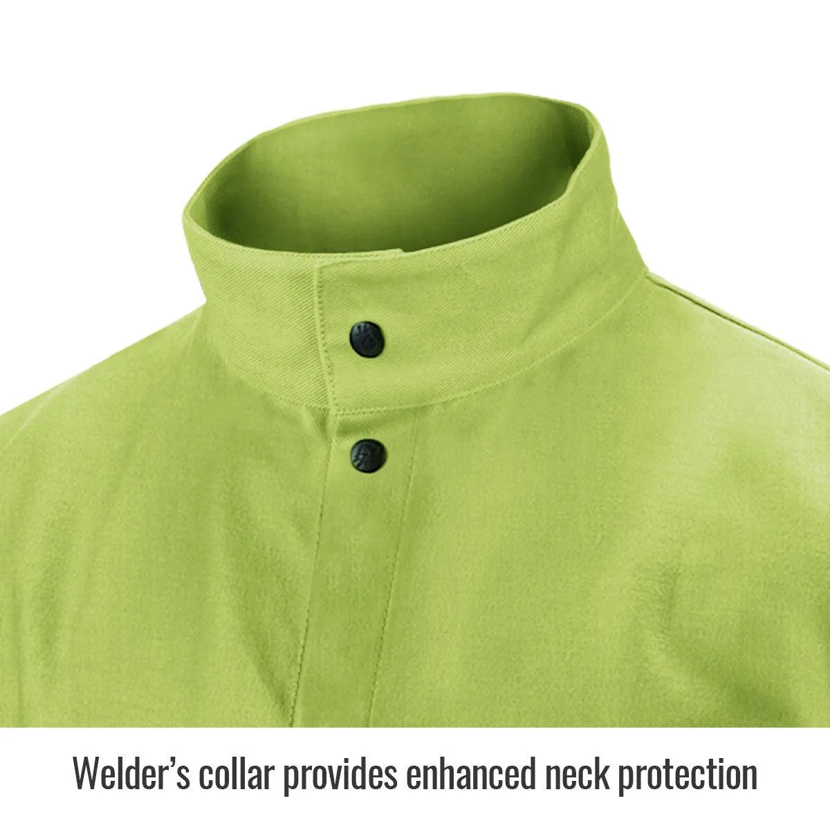 Black Stallion TruGuard 200 FR Cotton Welding Jacket, Lime - FL9-30C