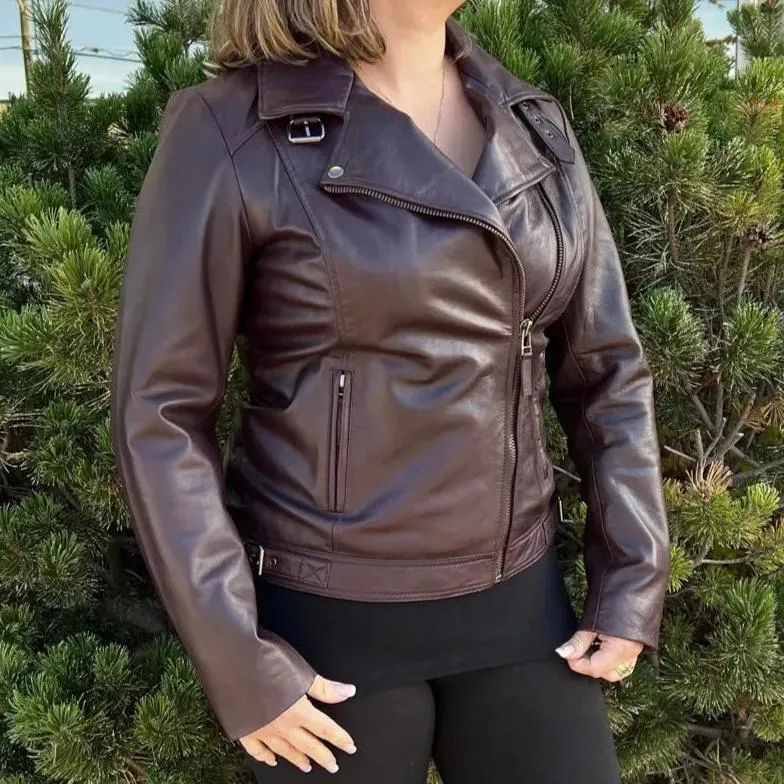 BOL Women's Leather Biker Style Jacket