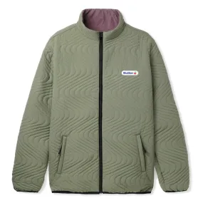 BUTTER GOODS QUILTED REVERSIBLE JACKET ARMY/BERRY