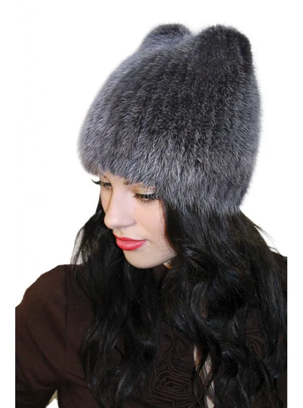 BY ORDER Women Mink Fur Hat, Fur Hat, Stretchy Fur hat, Knit Fur Hat, Mink Fur Hat, Girl Fur Hat, Trapper Hat, Real fur Hat, Fluffy hat Gray