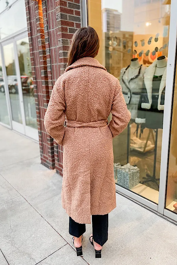 Camel Teddy Long Coat