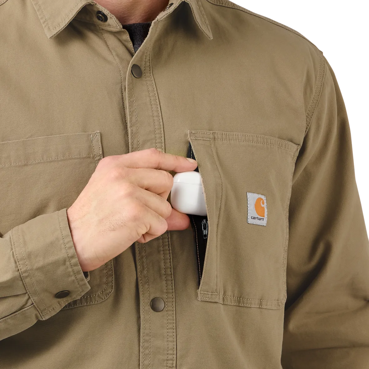 Carhartt Relaxed Fit Canvas Fleece lined Shirt-Jac (TJ5532)