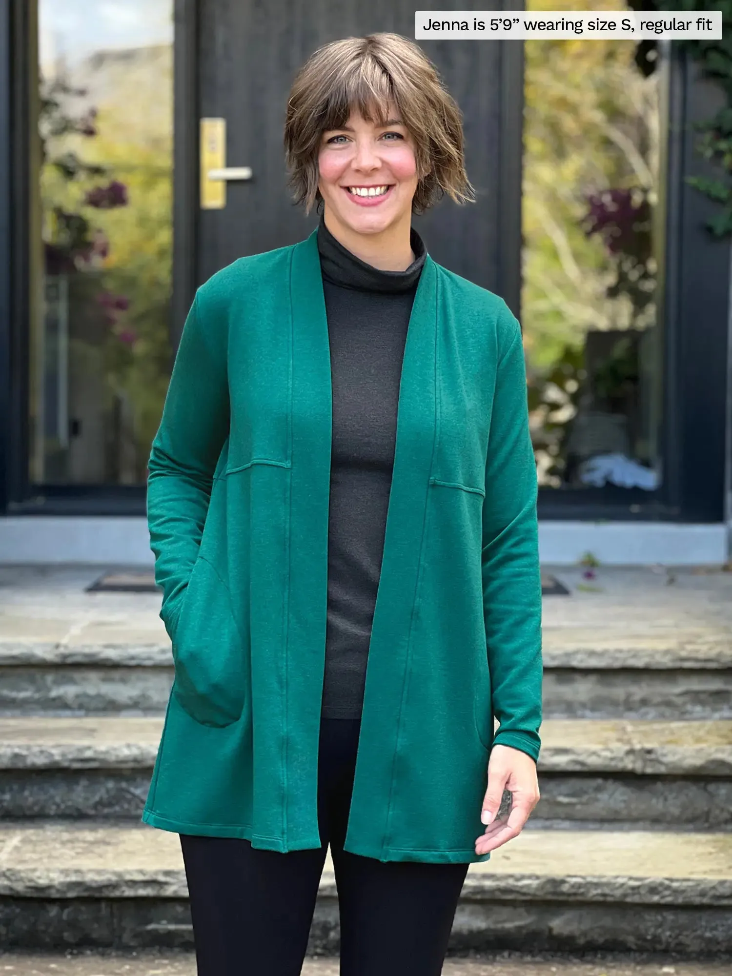 Carmen luxe fleece cardigan with pockets