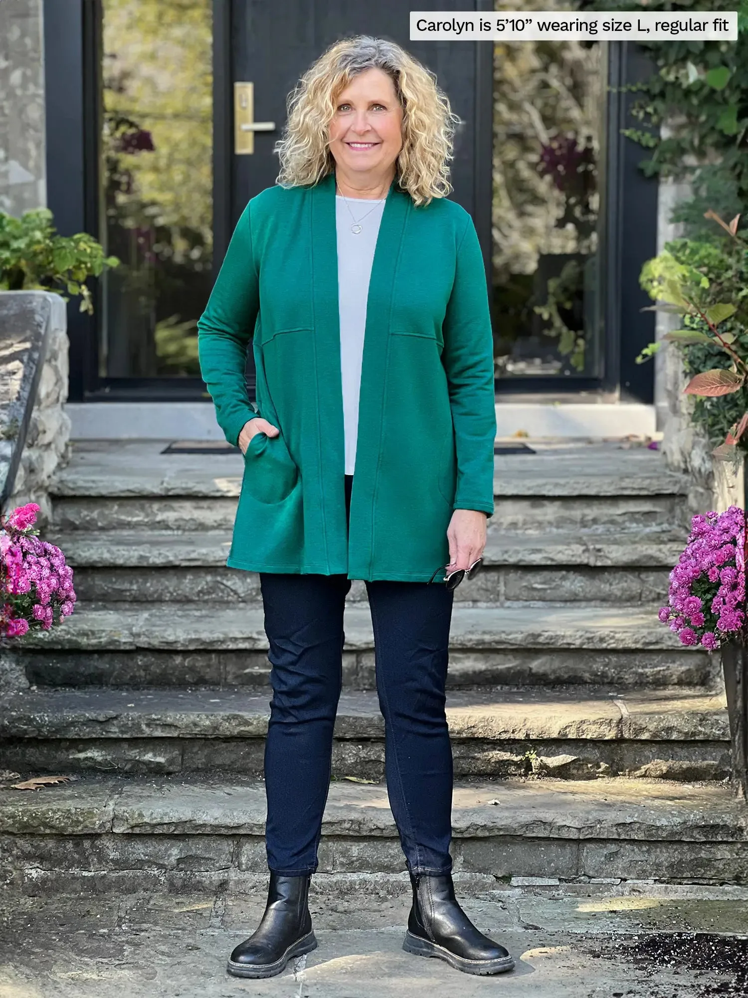 Carmen luxe fleece cardigan with pockets