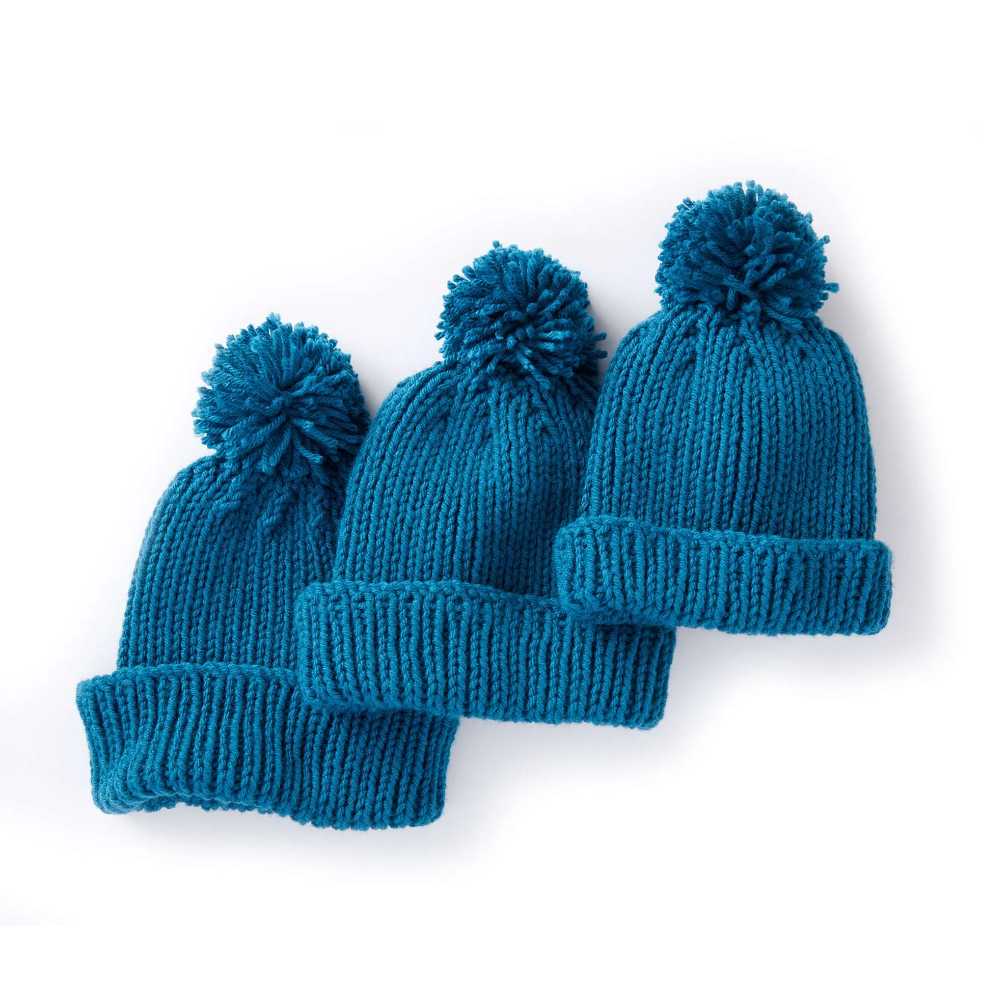 Caron Ribbed Family Knit Hat