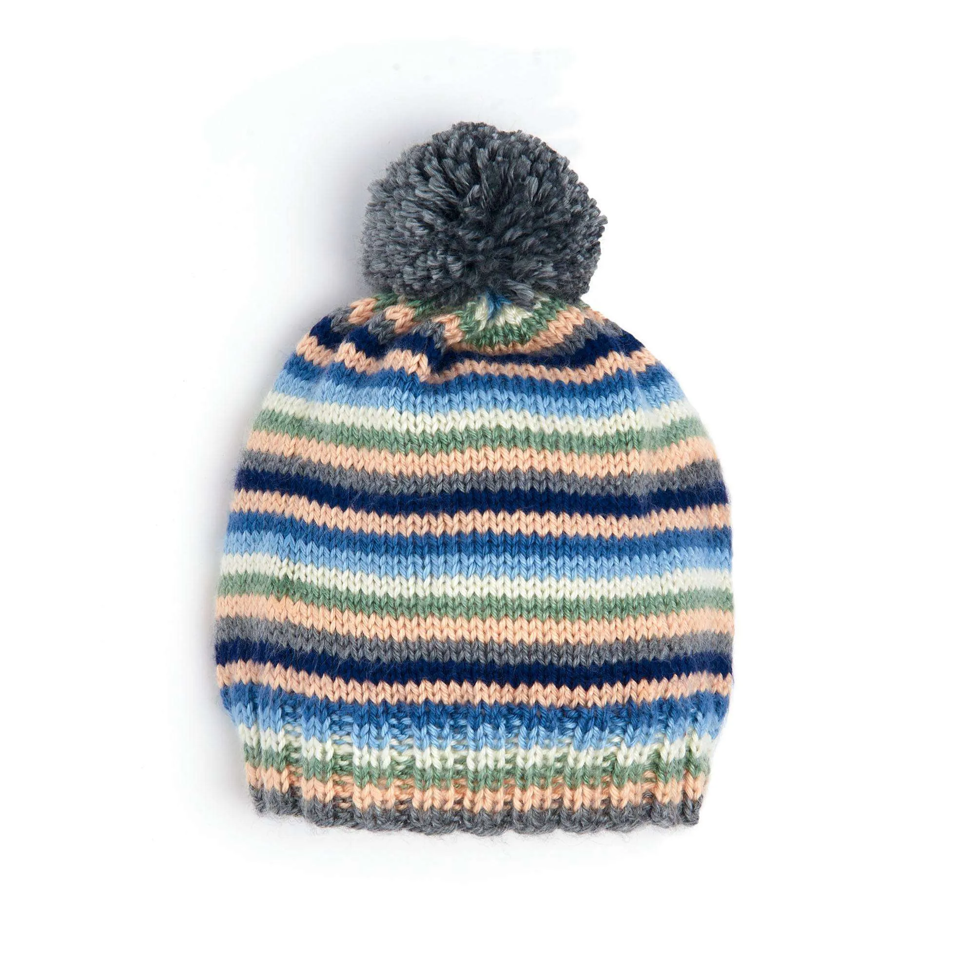 Caron Stripey Knit Hat