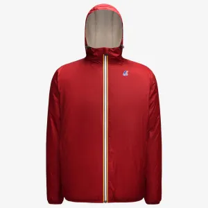 Claude Orsetto - Unisex Sherpa Lined Waterproof Full Zip Rain Jacket in Red Dk