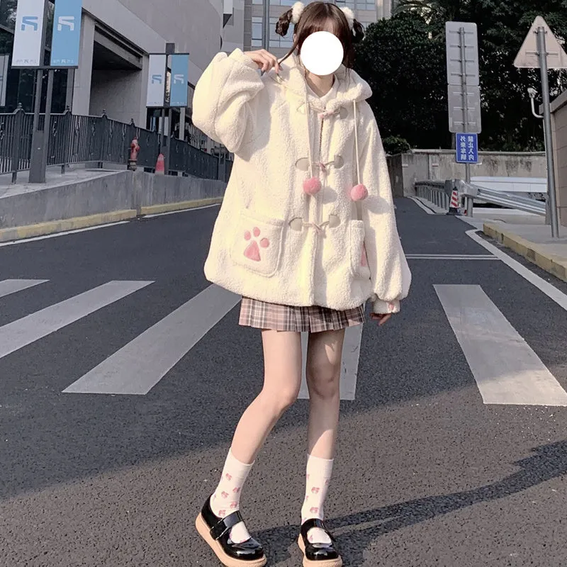 Cute cat ear coat PL50694