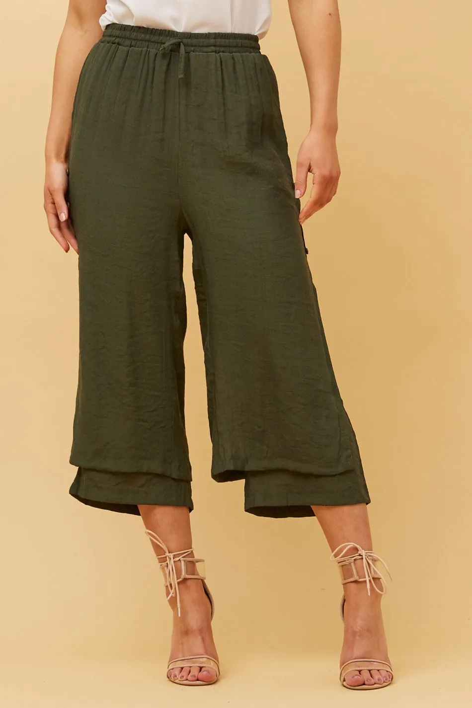 DAMIANA BUTTON DETAIL CULOTTES