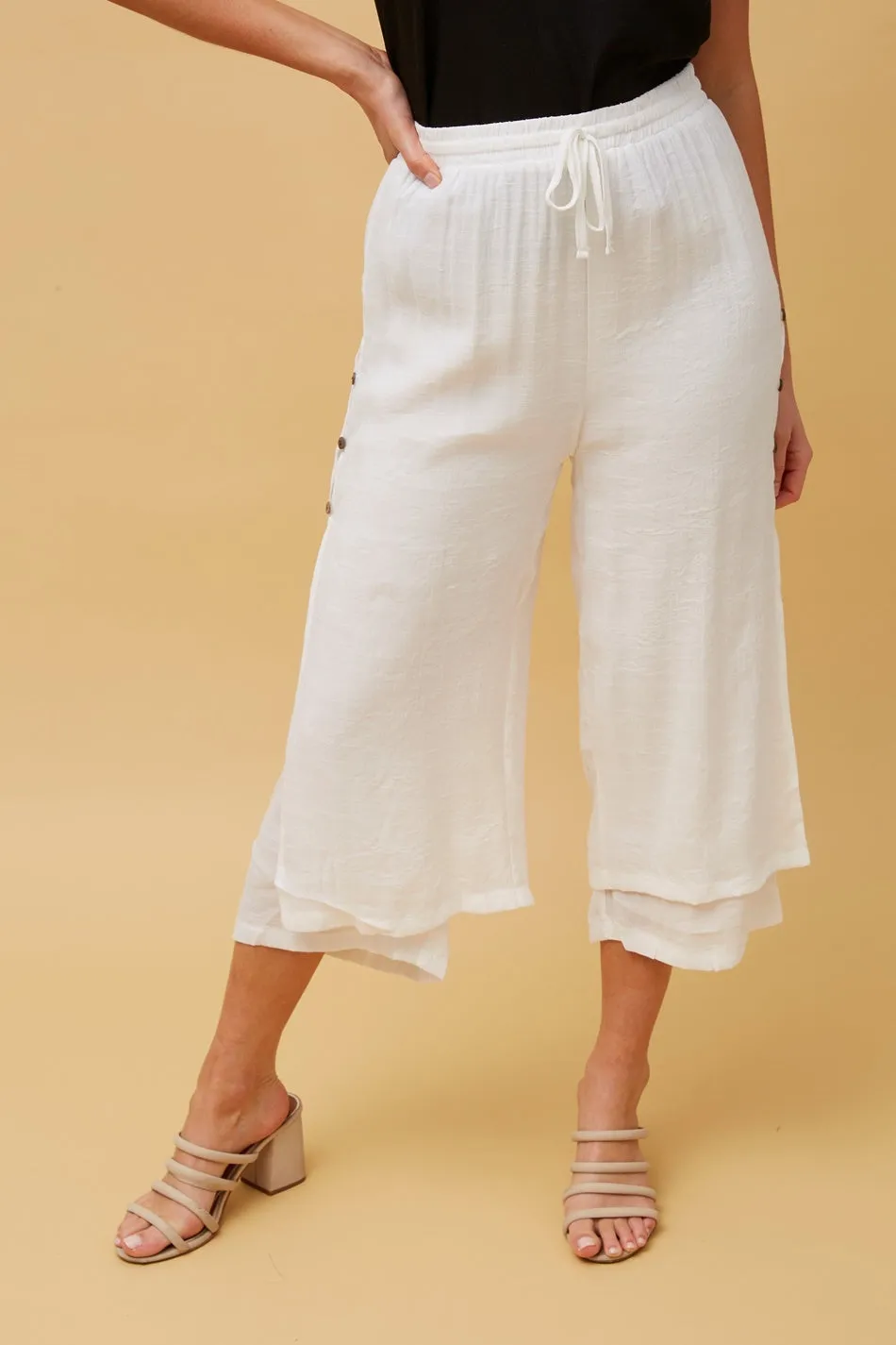 DAMIANA BUTTON DETAIL CULOTTES