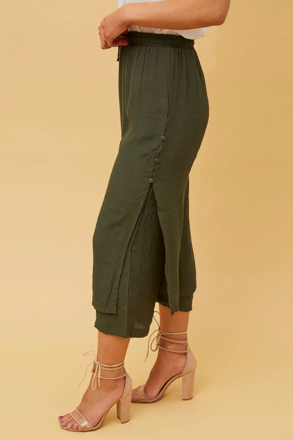 DAMIANA BUTTON DETAIL CULOTTES