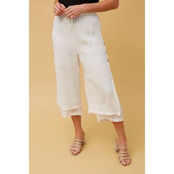 DAMIANA BUTTON DETAIL CULOTTES