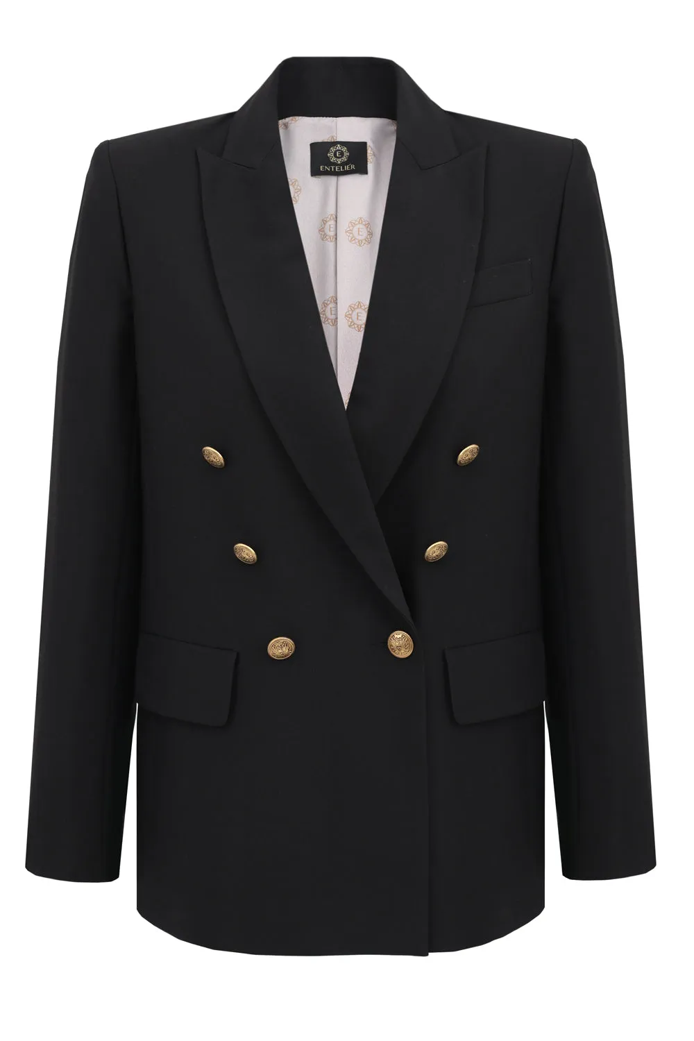 Double-Breasted Blazer Black