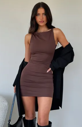 Dreams Become Reality Mini Dress Chocolate