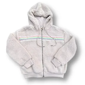 Dylan Fleece Zip Up Hoody Rainbow Stripe