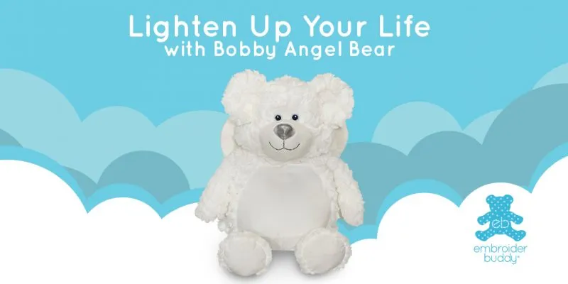 EB Embroider Buddy: Angel Bear White