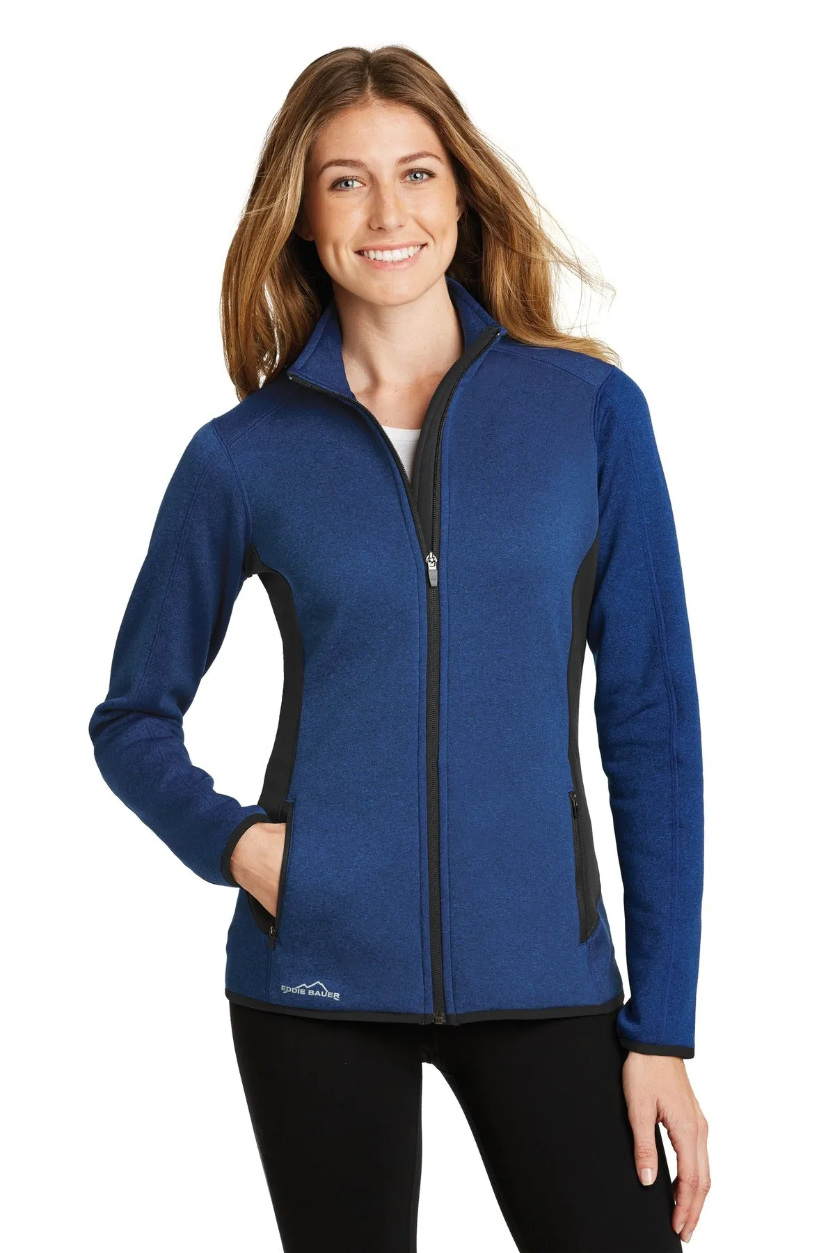 Eddie Bauer® Ladies Full-Zip Heather Stretch Fleece Jacket. EB239