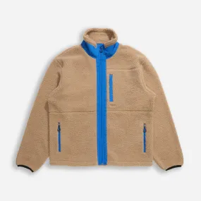 EXPEDITION FLEECE JACKET - BEIGE/BLUE